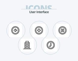 paquete de iconos de línea de interfaz de usuario 5 diseño de iconos. ui hashtag. usuario. usuario. teléfono móvil vector