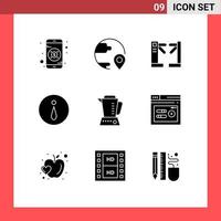 9 Creative Icons Modern Signs and Symbols of home blender access information circle Editable Vector Design Elements