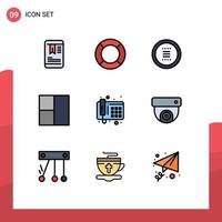 9 Creative Icons Modern Signs and Symbols of telephone communication app layout navigation Editable Vector Design Elements