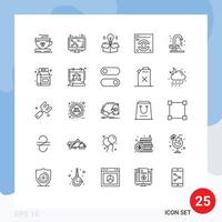 Pictogram Set of 25 Simple Lines of plumbing bathroom box refresh web page Editable Vector Design Elements