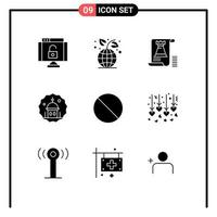 9 Creative Icons Modern Signs and Symbols of pray muslim document masjid fort Editable Vector Design Elements