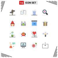 Set of 16 Modern UI Icons Symbols Signs for fireman fight tactical video research Editable Pack of Creative Vector Design Elements