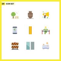 Modern Set of 9 Flat Colors and symbols such as online payment jar mobile sound Editable Vector Design Elements