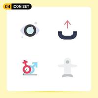 Flat Icon Pack of 4 Universal Symbols of medical gander call men plane Editable Vector Design Elements