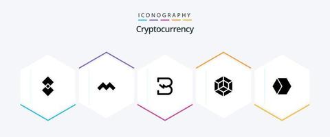 Cryptocurrency 25 Glyph icon pack including crypto . voxels . cryptocurrency. crypto vector