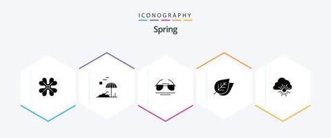 Spring 25 Glyph icon pack including nature. spring. galsses. nature. ecology vector