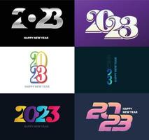 Big Set of 2023 Happy New Year logo text design 2023 number design template vector