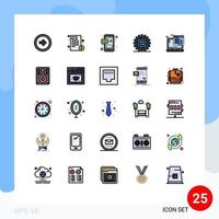 25 iconos creativos signos y símbolos modernos de diseño global codificación hospitalaria sms elementos de diseño vectorial editables vector