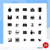25 iconos creativos signos y símbolos modernos de elementos de diseño de vector editables de archivo de idea de dinero de cubierta horizontal