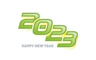 Happy new year 2023 White background Text logo design vector