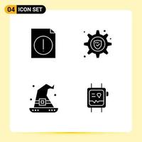 Pack of Modern Solid Glyphs Signs and Symbols for Web Print Media such as alert wizard lock had health Editable Vector Design Elements