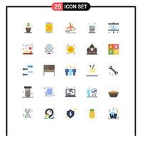 Universal Icon Symbols Group of 25 Modern Flat Colors of chart party crash celebration alcohol Editable Vector Design Elements