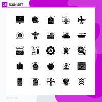 25 Creative Icons Modern Signs and Symbols of flight new check knot e Editable Vector Design Elements