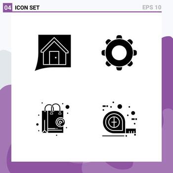 Thematic Vector Solid Glyphs and Editable Symbols of contact navigation convo basic online Editable Vector Design Elements