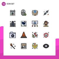 paquete de iconos de vector de stock de 16 signos y símbolos de línea para hardware de enchufe de ciudad conectar elementos de diseño de vector creativo editable de energía