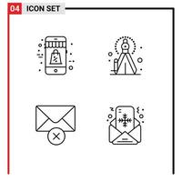 Universal Icon Symbols Group of 4 Modern Filledline Flat Colors of shopping message sale process christmas Editable Vector Design Elements