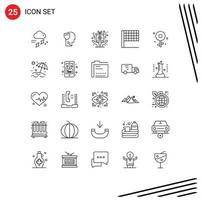 Universal Icon Symbols Group of 25 Modern Lines of plent sports user flag reward Editable Vector Design Elements