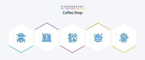 Coffee Shop 25 Blue icon pack including starbucks. coffee. coffee. espresso. coffee vector