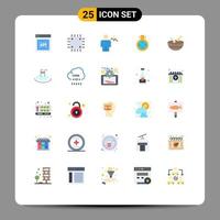 Universal Icon Symbols Group of 25 Modern Flat Colors of experiment flask hardware chemical human Editable Vector Design Elements