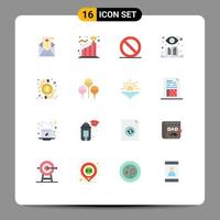 16 Universal Flat Color Signs Symbols of transaction card step supervised learning learning Editable Pack of Creative Vector Design Elements