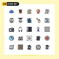 25 iconos creativos signos y símbolos modernos de optimismo bebé humano bolsa feliz elementos de diseño vectorial editables vector