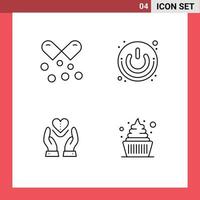 Universal Icon Symbols Group of 4 Modern Filledline Flat Colors of oil switch omega capsules power compassion Editable Vector Design Elements