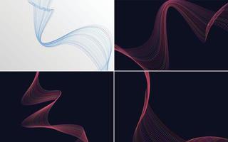 Modern wave curve abstract vector backgrounds for a unique and modern design