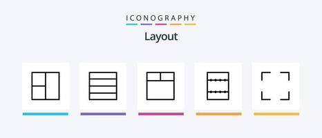 Layout Line 5 Icon Pack Including .. Creative Icons Design vector