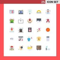 25 Creative Icons Modern Signs and Symbols of scale measure laptop construction idea Editable Vector Design Elements