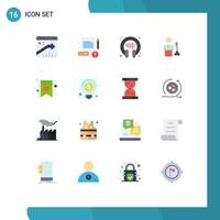 Universal Icon Symbols Group of 16 Modern Flat Colors of provider man communication lock solution Editable Pack of Creative Vector Design Elements