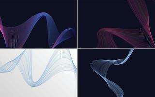 Add a professional touch to your presentations with this set of 4 vector backgrounds.