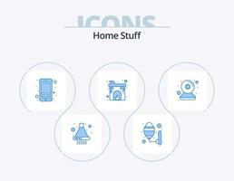 Home Stuff Blue Icon Pack 5 Icon Design. camera. place. mobile. fireplace. chimney vector