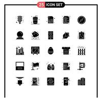 paquete de iconos vectoriales de stock de 25 signos y símbolos de línea para dirección de ubicación brújula móvil dibujo elementos de diseño vectorial editables vector