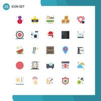 25 Creative Icons Modern Signs and Symbols of box box level stack arrange Editable Vector Design Elements