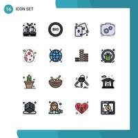 paquete de iconos de vectores de stock de 16 signos y símbolos de línea para el caso de progreso juego de maletín de energía elementos de diseño de vectores creativos editables