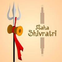 Happy Maha Shivratri cover template. Vector illustration. Suitable for Poster, Banners, background and greeting card.