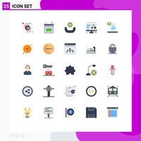 conjunto de 25 iconos de interfaz de usuario modernos símbolos signos para reuniones creativas nueva conversación negocios elementos de diseño vectorial editables vector