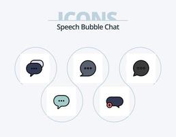 paquete de iconos llenos de línea de chat 5 diseño de iconos. química. estudiar. estudiar. ciencia. químico vector