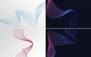 Collection of geometric minimal lines pattern set vector