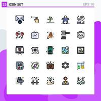 conjunto de 25 iconos modernos de la interfaz de usuario signos de símbolos para el ajedrez de configuración que realizan elementos de diseño vectorial editables para niños de negocios vector