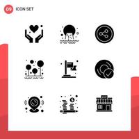 9 Creative Icons Modern Signs and Symbols of business tree waste survival forest Editable Vector Design Elements