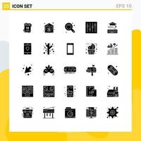 Set of 25 Modern UI Icons Symbols Signs for education key maximize tuning controls Editable Vector Design Elements