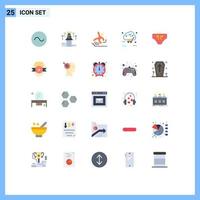 conjunto de 25 iconos de interfaz de usuario modernos signos de símbolos para compras en línea negocios internet otoño elementos de diseño vectorial editables vector