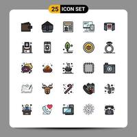 25 Creative Icons Modern Signs and Symbols of display cell basic mobile computer Editable Vector Design Elements