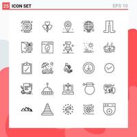 Set of 25 Modern UI Icons Symbols Signs for baby lantern distance chinese outsource Editable Vector Design Elements