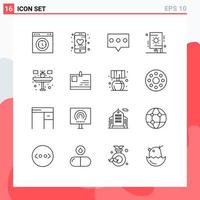 Set of 16 Modern UI Icons Symbols Signs for flower party mobile fireworks celebration Editable Vector Design Elements