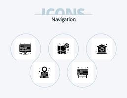 paquete de iconos de glifos de navegación 5 diseño de iconos. objetivo. pasador de mapa GPS. mapa. pantalla vector