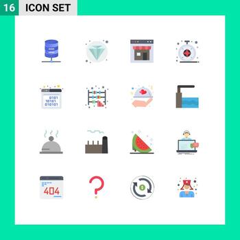 Stock Vector Icon Pack of 16 Line Signs and Symbols for interface binary interface safari browser Editable Pack of Creative Vector Design Elements