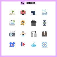 16 Universal Flat Colors Set for Web and Mobile Applications tube pollution online gas ecommerce Editable Pack of Creative Vector Design Elements