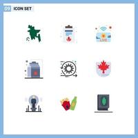 Modern Set of 9 Flat Colors and symbols such as sprint development live agile products Editable Vector Design Elements